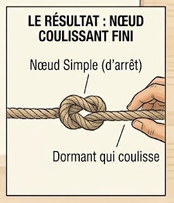 Nœud coulissant simple
