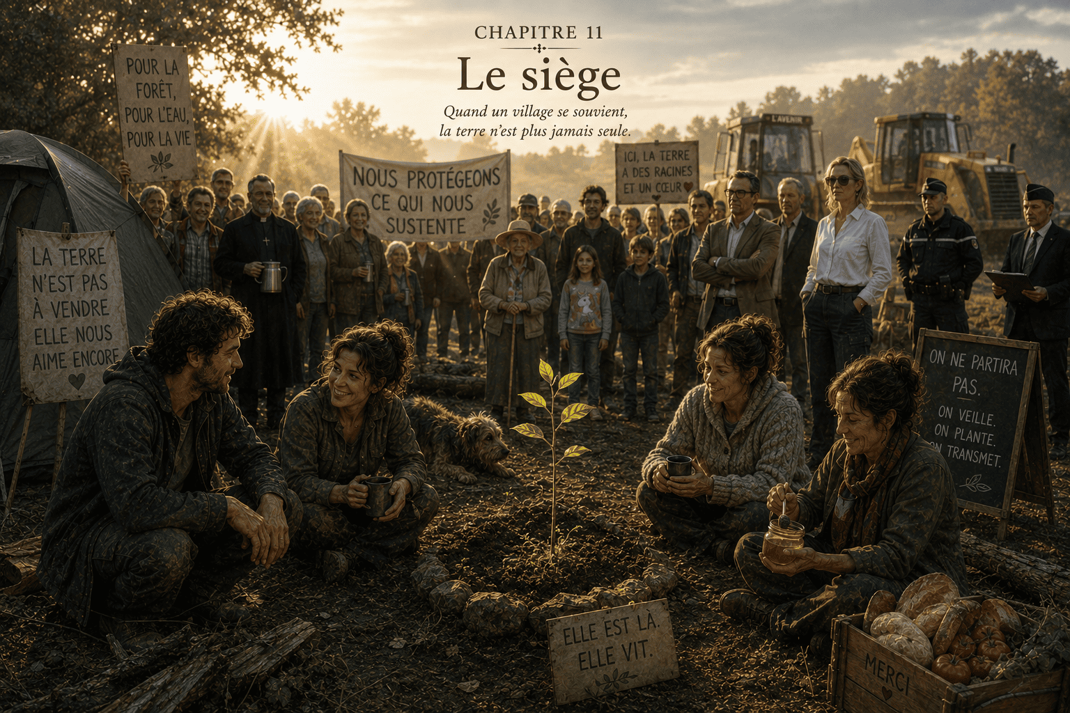 Illustration intitulée « Le siège »