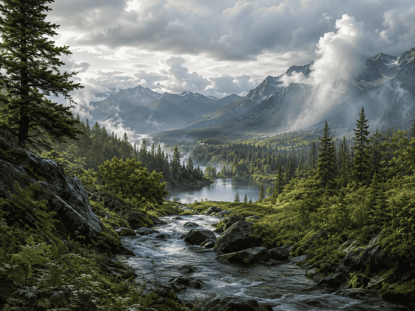 Mountain river illustrating the great water cycle